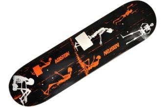 Koston Skateboard Deck Pathological Schwarz / Orange / Weiß 7.75 x 31.75 inch