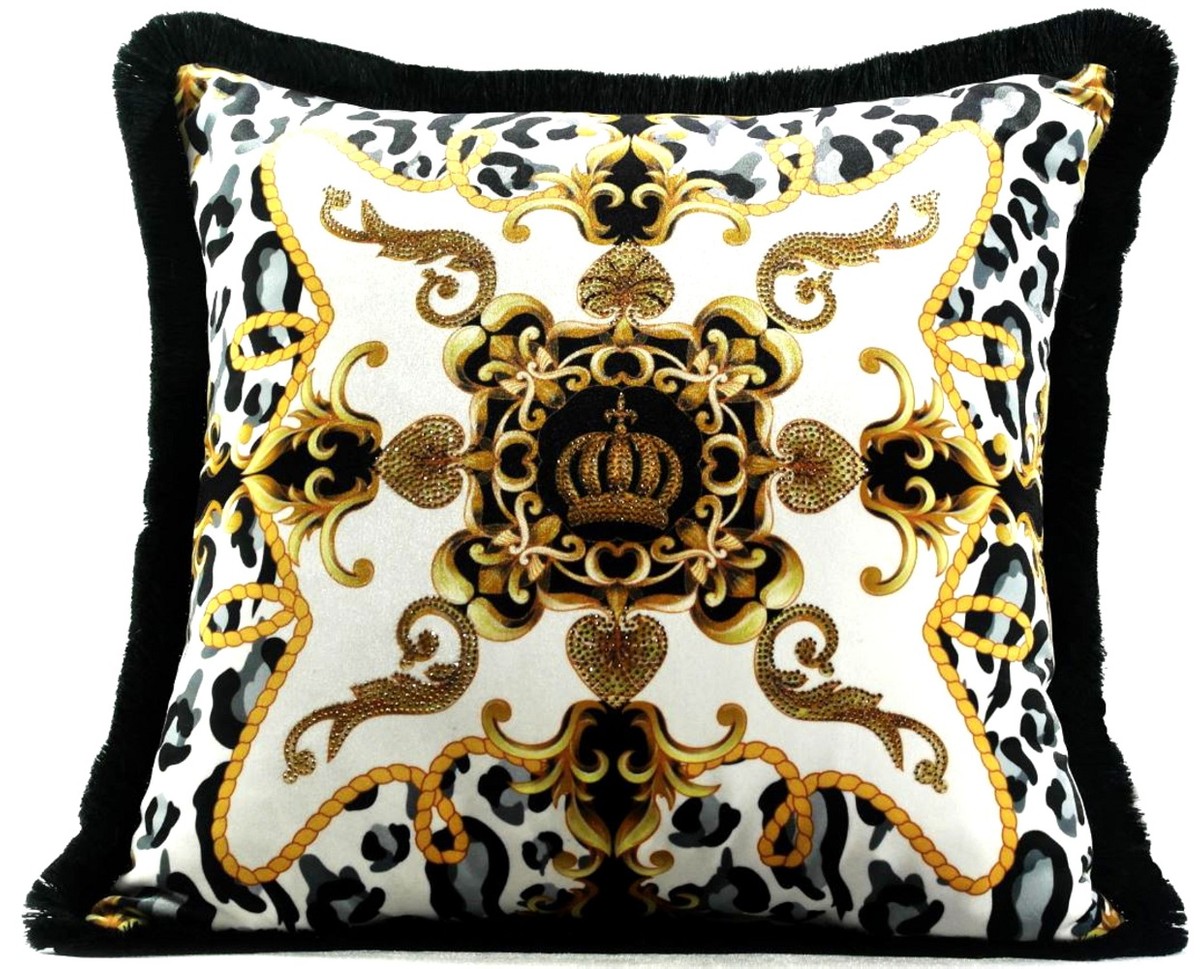 Harald Glööckler Luxus Deko Kissen Pompöös by Casa Padrino Wappen mit