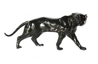 Panther Figur / Skulptur Schwarz - Luxus Interior