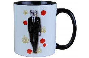 Harald Glööckler Pompöös Tasse Hund Gentleman Mod2 - designed by Harald Glööckler