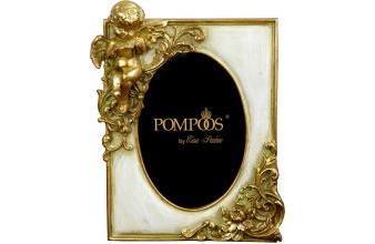 Pompöös by Casa Padrino Barock Bilderrahmen Antik Stil Gold mit Engelsfigur von Harald Glööckler 22 x 17 cm - Antik Stil Foto Rahmen