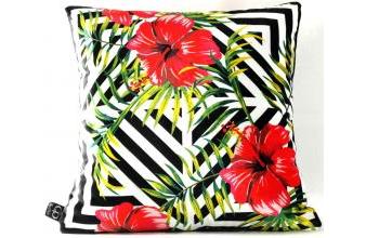 Casa Padrino Luxus Samtkissen Pittsburgh Flowers Mehrfarbig 45 x H. 45 cm - Deko Kissen