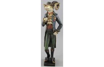 Dekofigur Edelmann Figur Lord Widder Mehrfarbig 11 x 7 x H. 36 cm - Kunstharz Figur