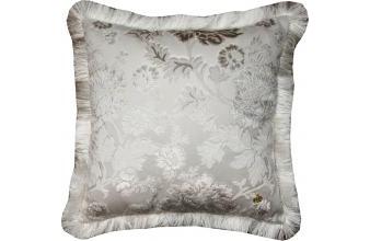 Luxus Kissen Pompöös by Casa Padrino von Harald Glööckler Elegance Collection Barock Muster Creme / Creme 50 x 50 cm - Luxus Accessoires